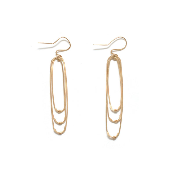 Oval Trio Earrings by Paper Wings