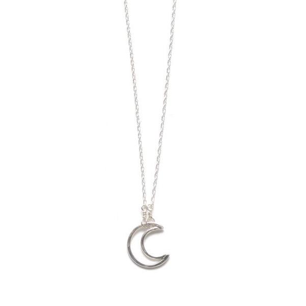 Silver Crescent Moon Choker