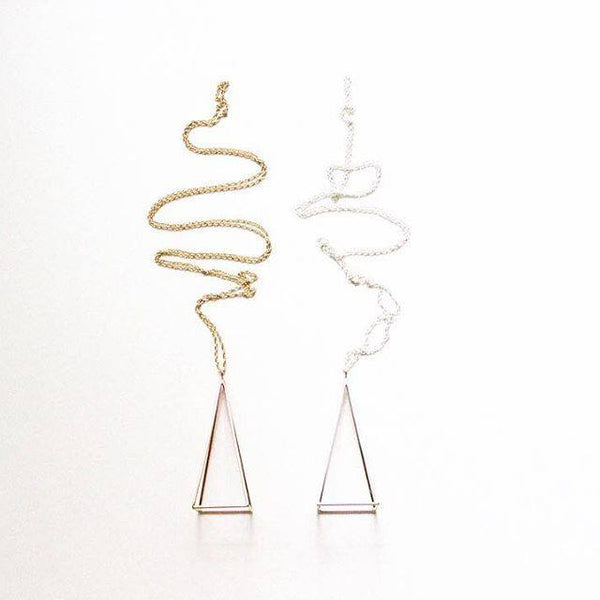 Pyramid Necklace in Sterling Silver