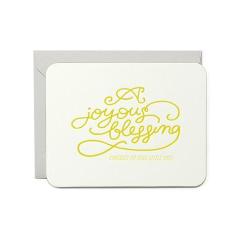 Joyous Blessing Letterpress Card by Moglea