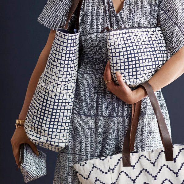 Block Printed Tote Bag