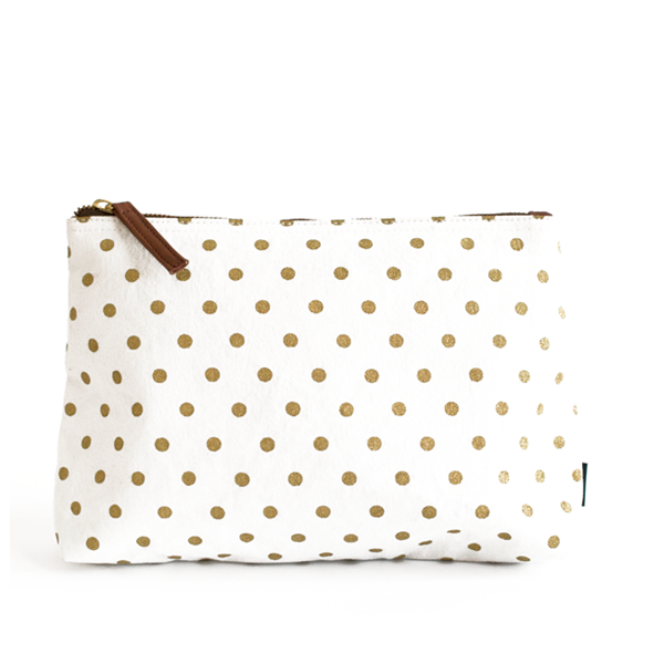 Metallic Gold Dots Big Zippie