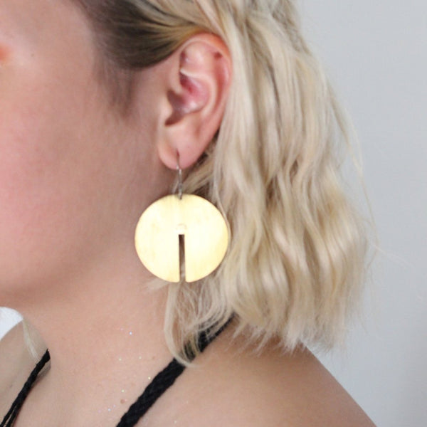 Lumafina Brass Arc Earrings