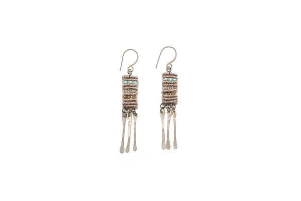 Dusky Lavender Woven Earrings