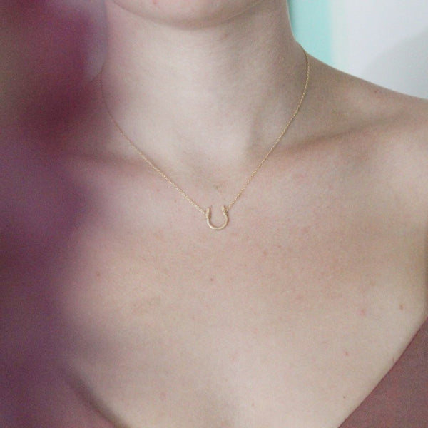 Silver Mini Horseshoe Necklace