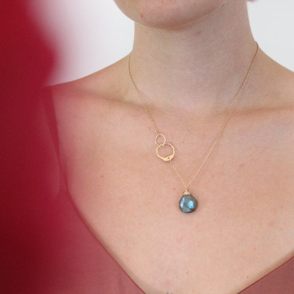 Labrodorite Drop Necklace