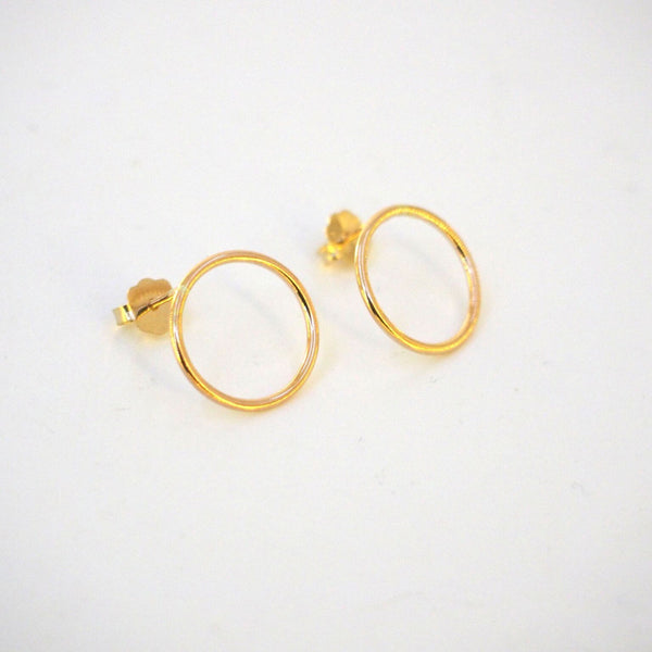 Mini Circle Post Earrings
