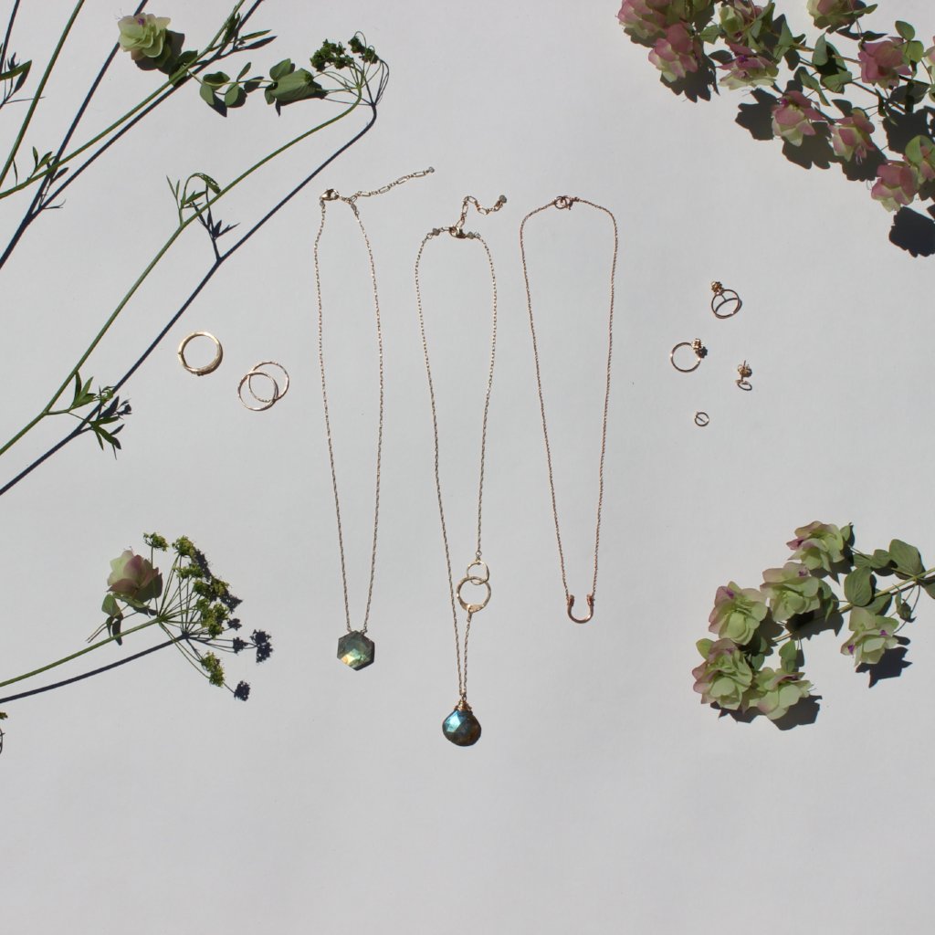 Hexagonal Labradorite Necklace