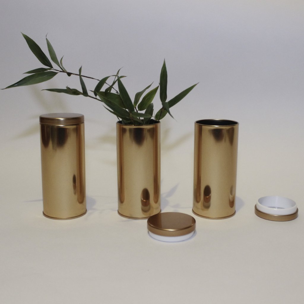 Gold Tea Tins - Set of 3