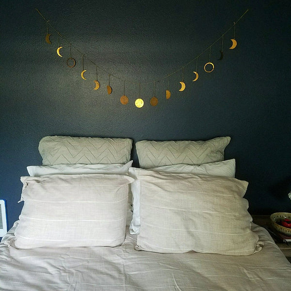 Phases of the Moon Garland in Gold