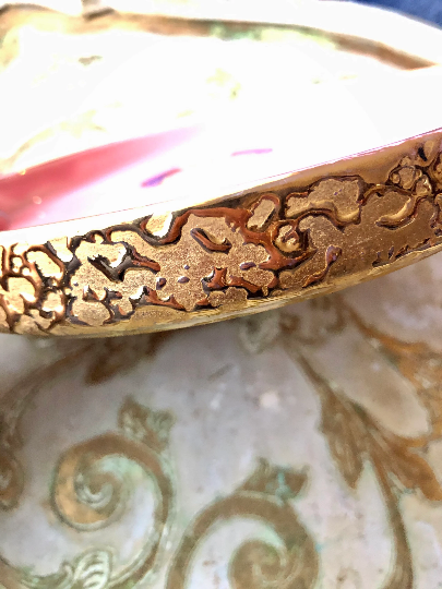 22k gold painted 1940's Altar Tray