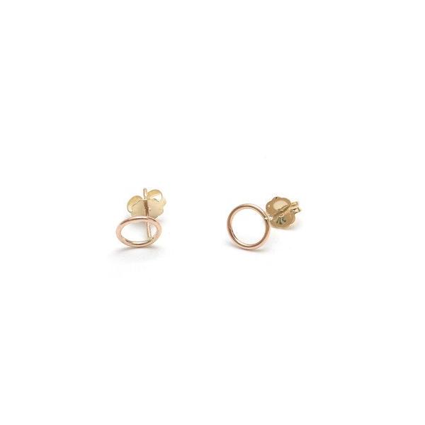 Mini Circle Post Earrings
