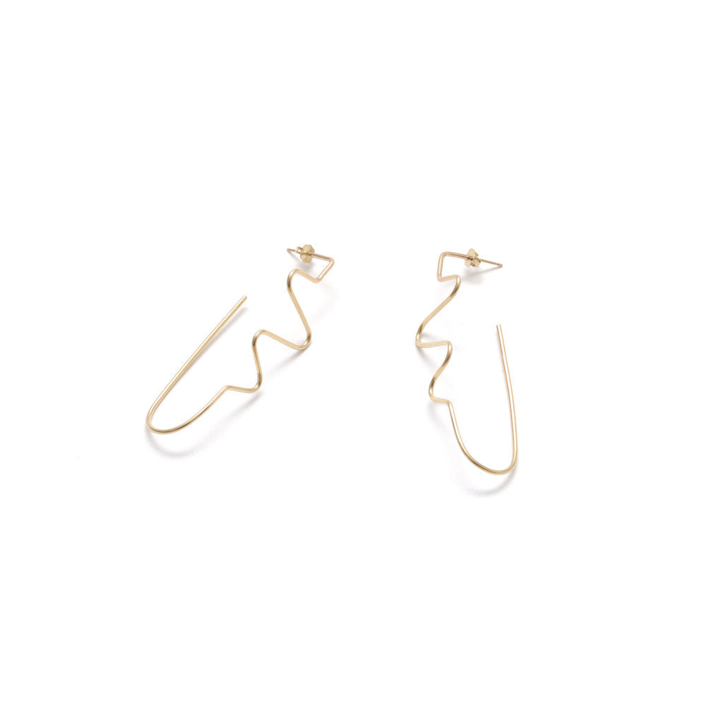 Gold Quantum 5 Earrings