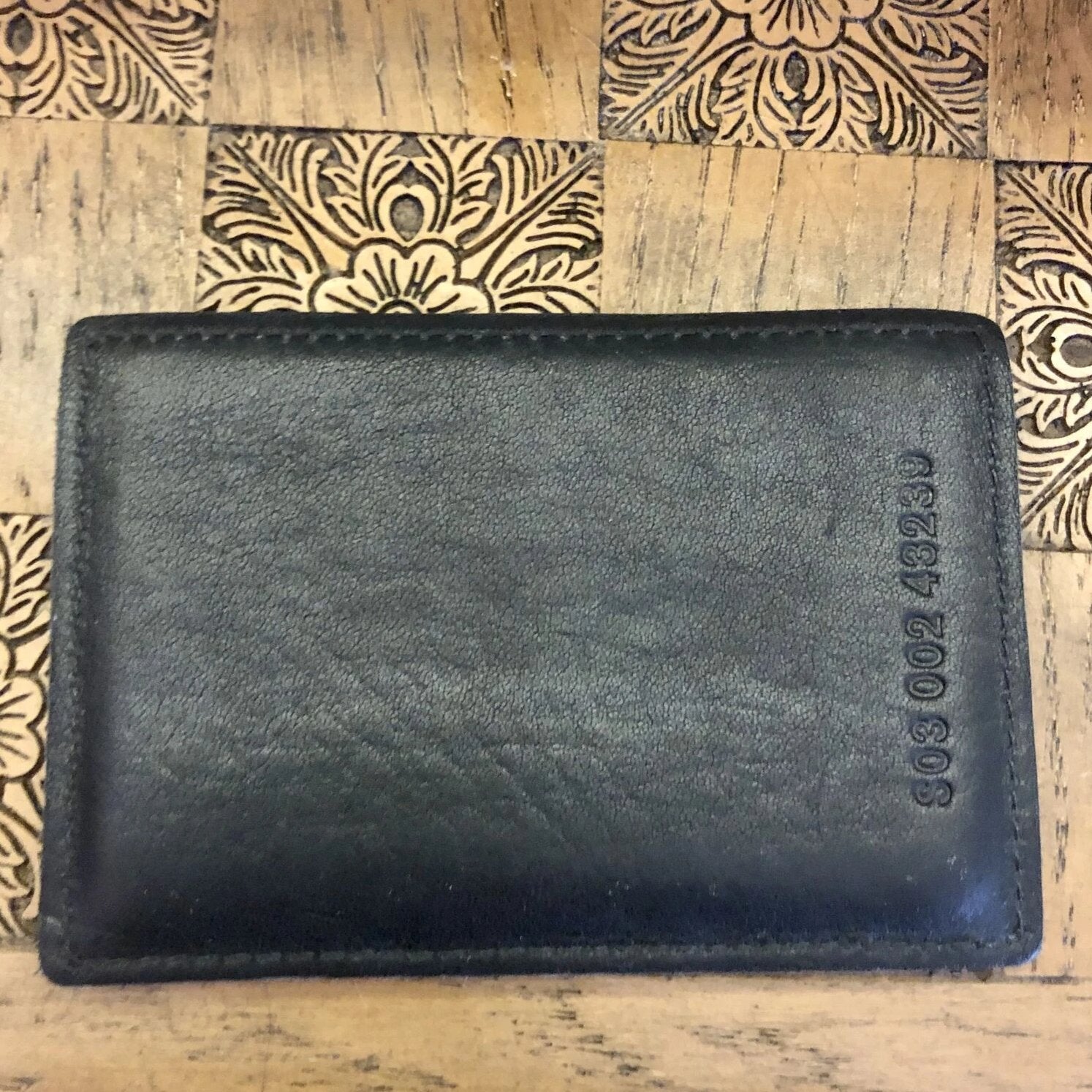 Shinola Black Leather Card Case